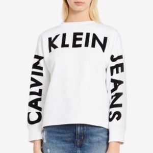 Calvin Klein Jeans White Sweatshirt